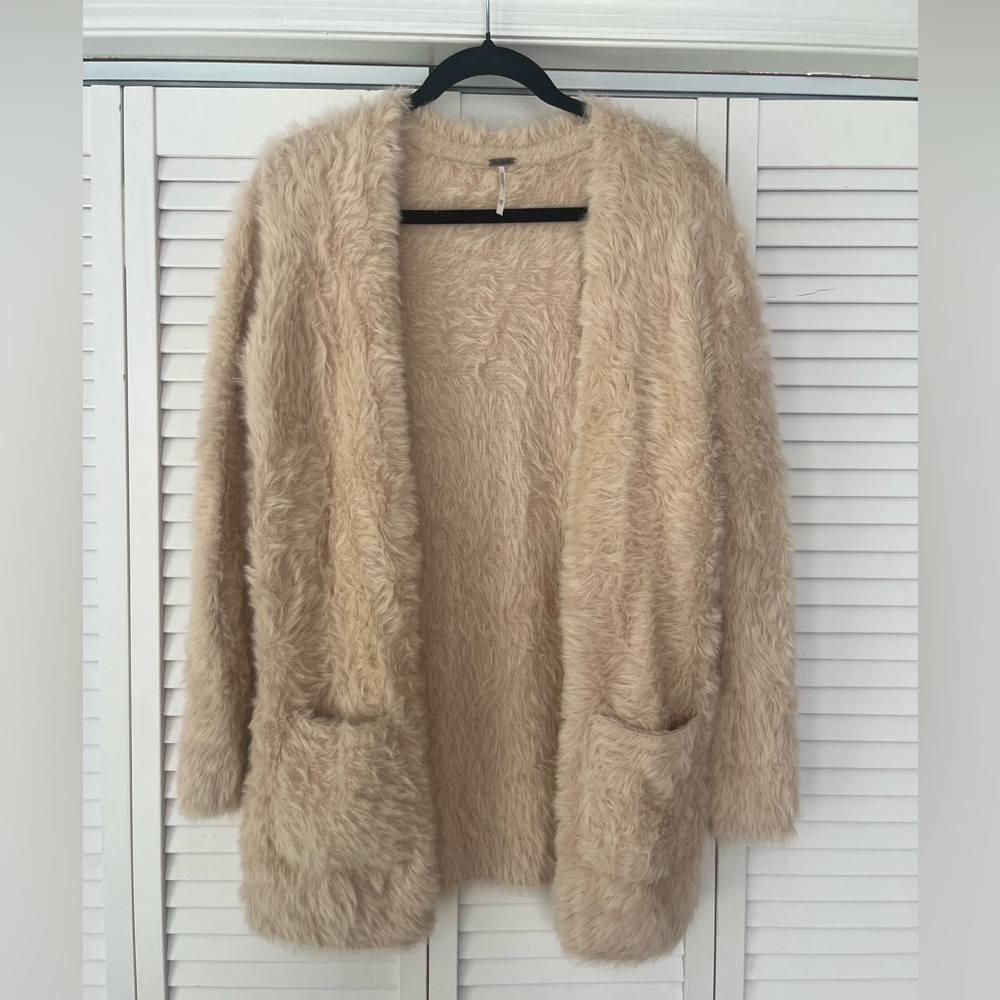 Free People Faux Fur Cardigan